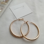 全2色✨デザインカット＊大ぶり フープピアス＆イヤリング 