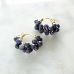 14kgf*Sapphire wrapped pierced earring / earring 