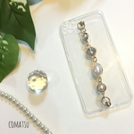 【全機種対応】再販×3♡エレガント×クール パールホルダー スマホケース iPhone/AQUOS/Xperia/Galaxy/huawei/arrows/Android多機種対応