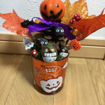 どんぐり人形ハロウィン飾り【オレンジ】