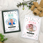  選べるカラー/名前　♡Tiny♡ 写真入りバースポスター　命名書　ネームポスター　 ベビー ポスター