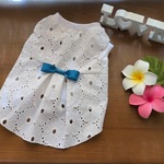 夏物SALE！送料無料♥可愛い★レースにリボンのワンピース★Mサイズ