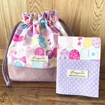 お弁当セット25×35㎝☆ちょうちょ＆リボン♪