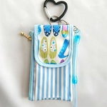 キッズ携帯＆リールキーケース☆通学の必需品♡シューズ・ブルー