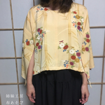 袖付きチュニック*花/着物リメイク
