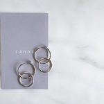 double hoop earrings( silver color )