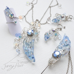 オーダー品★羽根オルゴナイト【蒼氷】セレニティセット