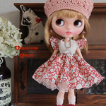 ＊バタフライ袖ワンピース＊コトリエンヌ赤＊８点セット＊ blythe outfit＊ブライス ＊