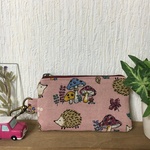 ハリネズミ🦔とキノコ🍄のキーケース(ピンク)
