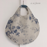  [受注作品] botanical柄 リネントートバック