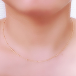 さり気なく女性らしい♡ステーションネックレス【14kgf 】