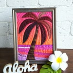 ハワイアンキルト《Shine at Sunset🌴》フレーム入り  