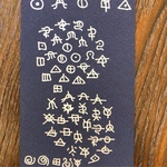 ヲシテ文字「あわのうた」エネルギーカード(紺)