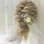 ヘアクリップ  スカイイエロー＊ヘッドドレス