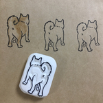 仔犬のシバケツはんこ