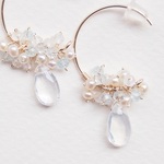 【I様ご予約品】雨上がりの空Ⅱ（フープピアス　14kgf）