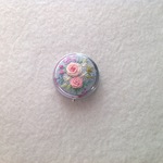 【再販×4】リネンと刺繍のバラと小花の ピルケースD