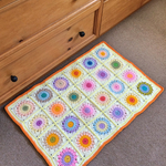 【送料無料】レトロでカラフルなモチーフマット colorful