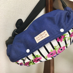 再6販♡大人可愛い♡花柄ストライプとボーダーリバーシブル♡エルゴ収納カバー♡19