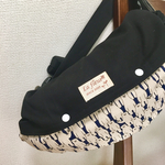 やんちゃなクマ♡大人可愛い♡エルゴリバーシブル収納カバー♡白黒ボーダー♡38
