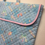 ＊ハンドメイド＊防災頭巾カバー 背もたれタイプ   ペガサス柄 ピンク 35cm×50cm＊