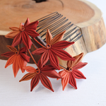 紅葉〔もみじ〕❖つまみ細工　ミニコーム　着物　和装小物　秋祭り　行楽シーズン