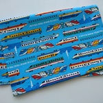 〈30×40〉電車柄② (水色) 