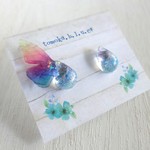 蝶の涙。ピアス【レインボー2】