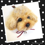 羊毛フェルト  トイプードルちゃんのバッグチャーム キーホルダー