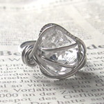 ハーキマーダイヤモンドDesignリング☆silver原石フリー