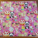 シーチング（レトロアニマル・スイーツ柄）50ｃｍ×50ｃｍ
