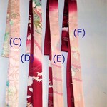 帯揚のような正絹仮紐｢巾約4㎝」Ｅ当店オリジナル品 　再販