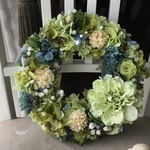  Cream White  x  Hydrangea * wreath *リース  ギフト