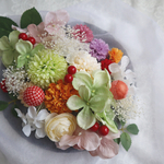 カラフルマムかすみ草mix髪飾り＊＊