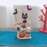 羊毛フェルト 怖がりな柴犬ちゃんのハロウィン