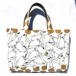 ペンギン's リバーシブル スリムトートバッグ（カーキブラウン）