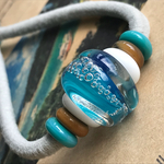 海色のトンボ玉 ヘアゴム 