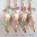 【お星さま・パープル】にゃんこキーホルダー 