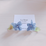 紫陽花 あじさい 本物 お花 ふわふわ ピアス