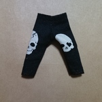 スカル柄ストレートパンツ(黒)