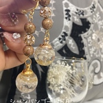 再×3❥秋のシャンパンゴールドBピアス又はイヤリング