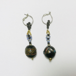 手作りとんぼ玉ピアス