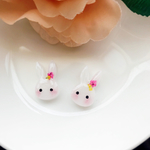 花うさぎピアス