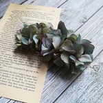 アンティークグリーンがおしゃれなアジサイナチュラルバレッタ