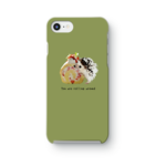 ハリネズミとロールケーキのiPhoneケース（抹茶）