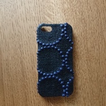 ★再入荷★*受注製作*ミナペルホネン*タンバリン ブラック×ブルー*mina perhonen*iPhoneケース*iPhoneカバー*スマホケース*スマホカバー