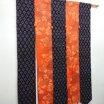 和風のれん 74×106㎝  絣,正絹