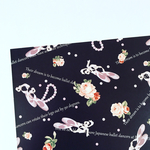 送料無料 オリジナル デザインペーパー toeshoes&rose ネイビー 10枚