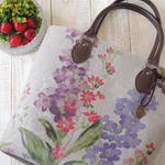 再販☆フランスリネン『ZAHAR』大きめ花柄 大きめバッグ