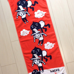 たまねぎくんフェイスタオル（赤×紺）